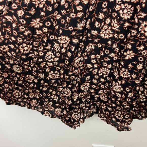 Revolve Ditzy Floral Romper Playsuit Size Large Brown Black Boho Festival Amuse - Picture 7 of 11